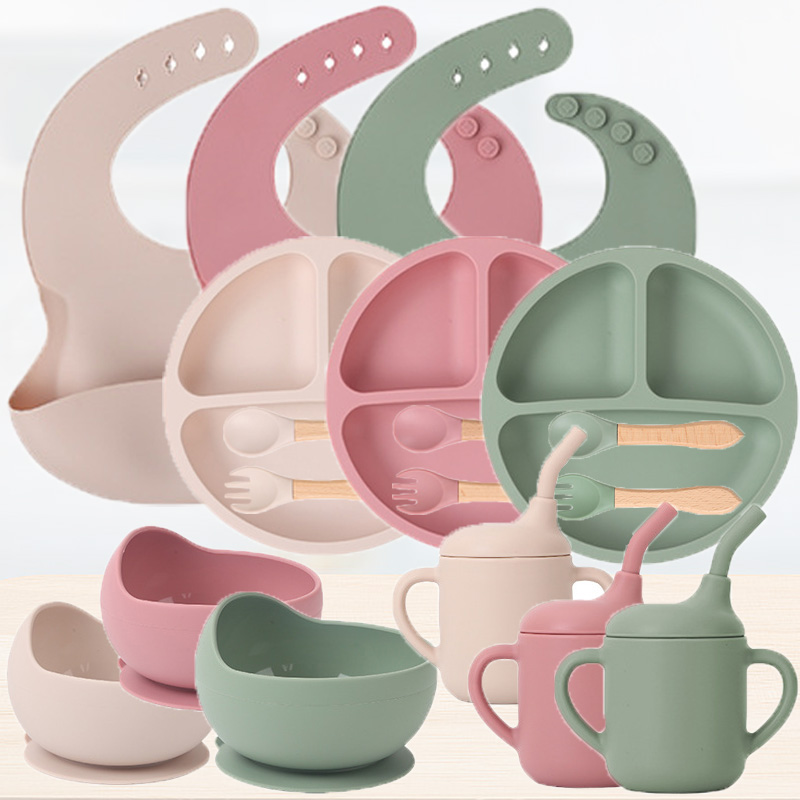 Baby Food Kids - Children's silicone tableware set Baby Complementary