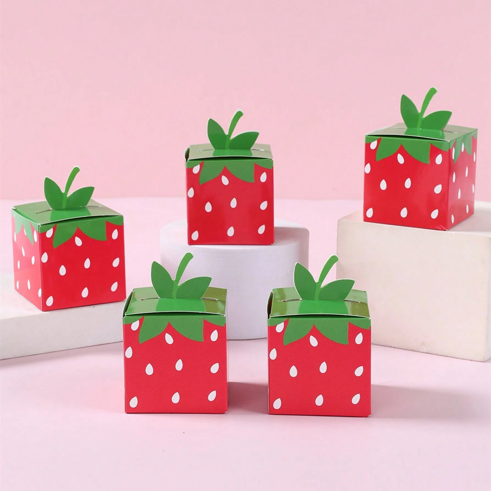 Baby Food Kids - 10Pcs Sweet Fruit Strawberry Theme Paper