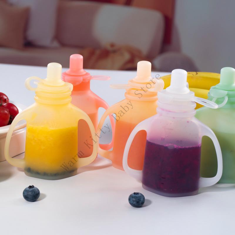 Baby Food Vegetables - 110ml Reusable SIlicone Baby Bag Squeeze