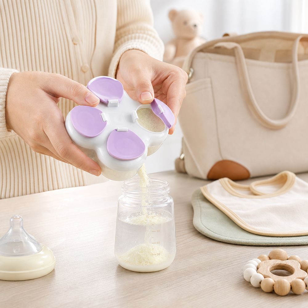 Baby Food Dispenser - Partitioned Formula Dispenser 720ml 4 Compartments