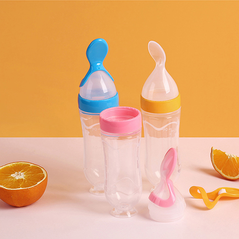 Baby Rice Food - Squeezing Feeding Bottle Silicone Newborn Baby
