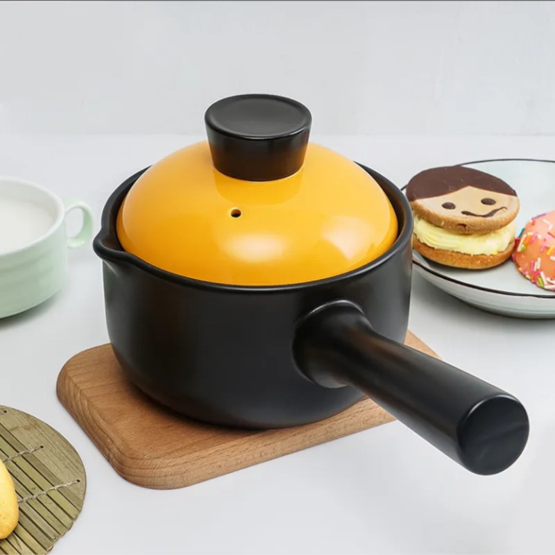 Baby Food Instant - Uncoated Ceramic Small Casserole Milk Pot