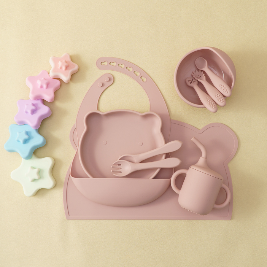 8PCS Silicone Baby Feeding Set - Baby Food Chopper recension och pris