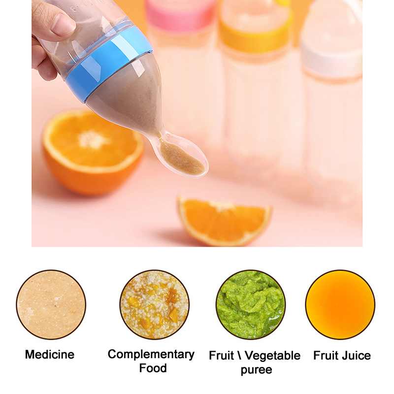 Squeezing Feeding Bottle Silic - Baby Rice Food recension och pris