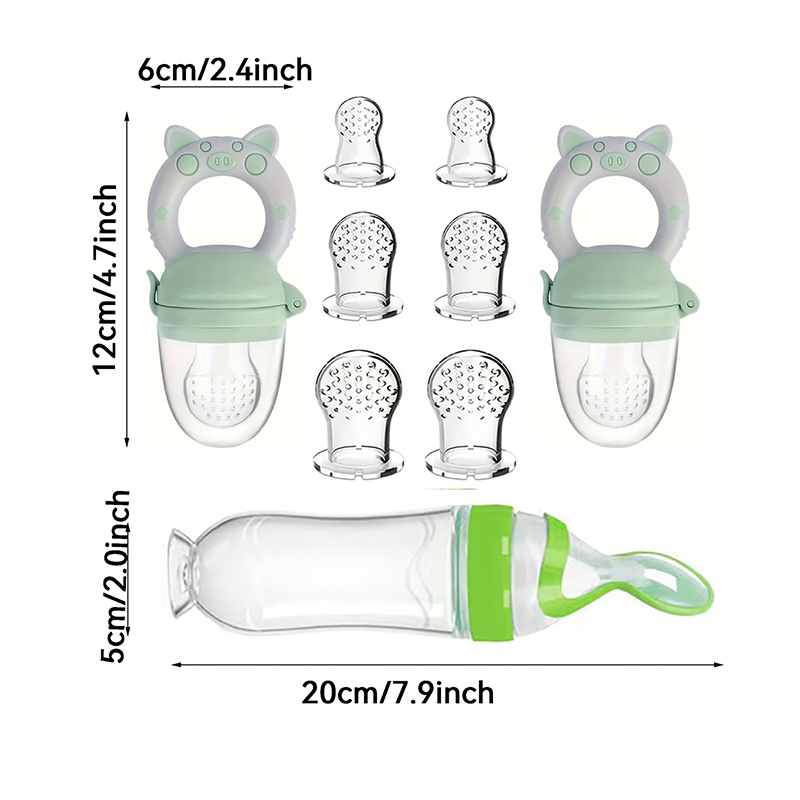 9pcs Feeding Cutlery:1 Silicon - Baby Rice Food recension och pris