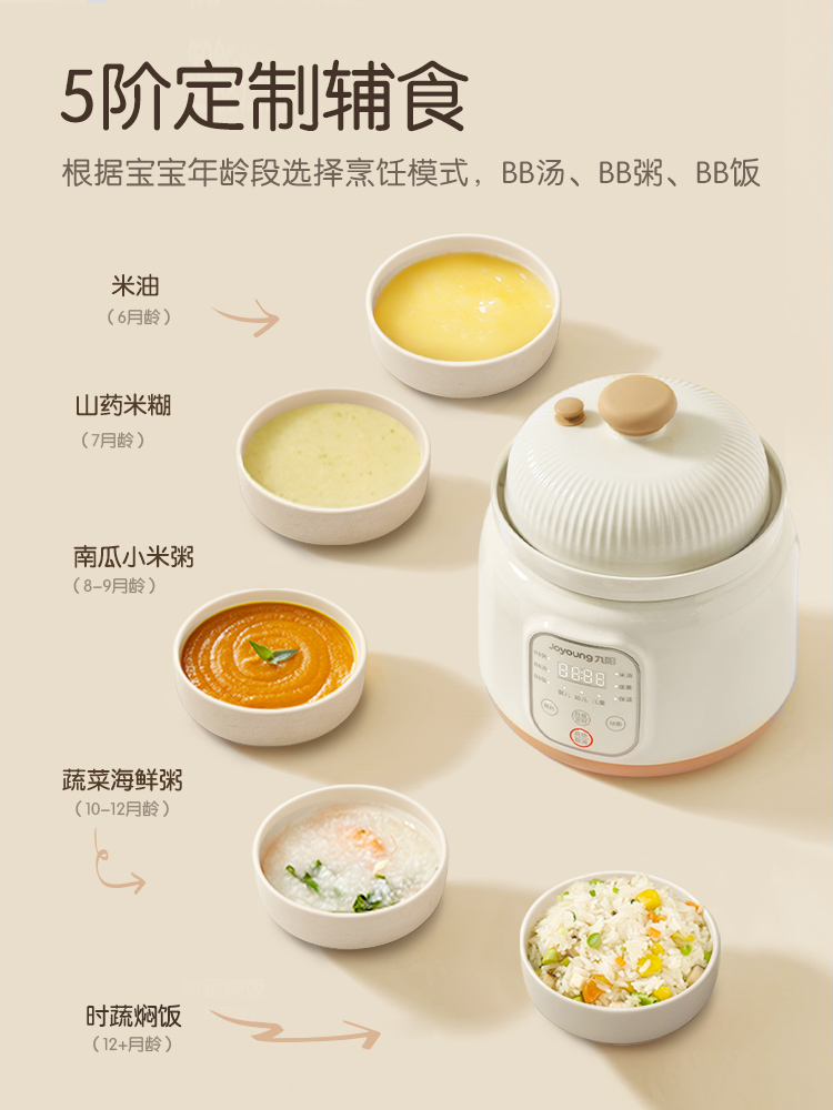 Jiuyang micro-pressure BB pot  - Baby Rice Food recension och pris